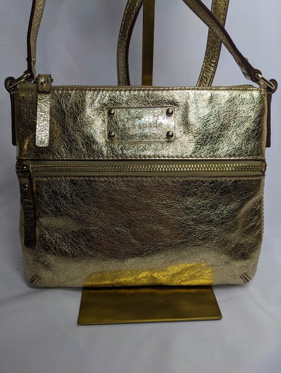 kate spade Handbags - kate spade Flicker Tinley Gold Patent Leather Crossbody, Suite Spot Lining